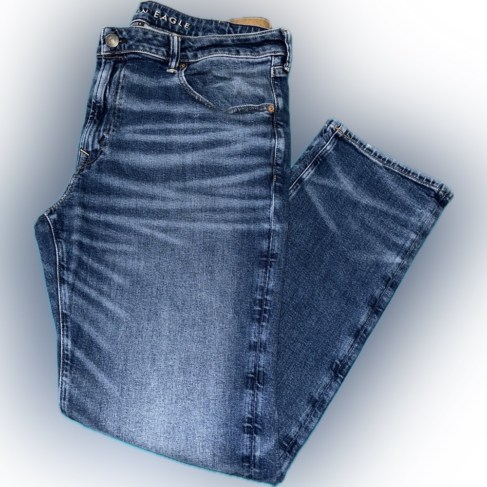 Men’s American Eagle Blue Slim Straight Airflex+ Jeans - 38 x 32